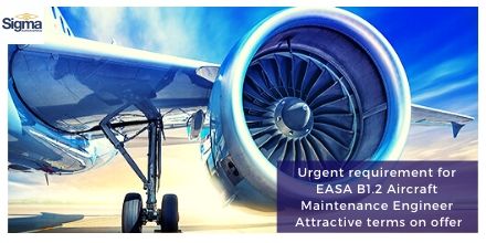 Sigma Aviation Services is delighted to announce a new opportunity for EASA B1.2 AME.
If you are an Aircraft Maintenance Engineer send your CV to Beatrice Roman on email ID: broman@sigmaaviationservices.com  or call at: 00353 1 669 8229 or 00353 860233721

#aviation #aviationjobs