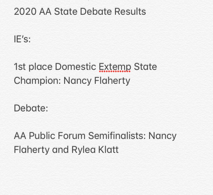 Room601D's tweet photo. 🏅State Debate Results🏅we’ll see you on Thursday for State Student Congress! https://t.co/Y11btADwM2