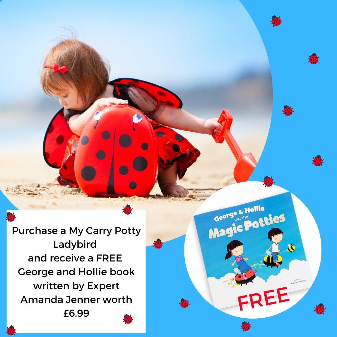 LIMITED AVAILABILITY
Order a My Carry Potty Ladybird from My Carry Potty website and receive a FREE George and Hollie story book for your little one written by @expert_amanda_jenner worth £6.99

mycarrypotty.com/product/my-lad…