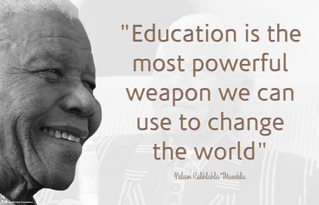 mandelarw's tweet photo. “Education is the most powerful weapon we can use to change the world” #NelsonMandela  

#MondayMotivation  #Education https://t.co/TYynezEv3u