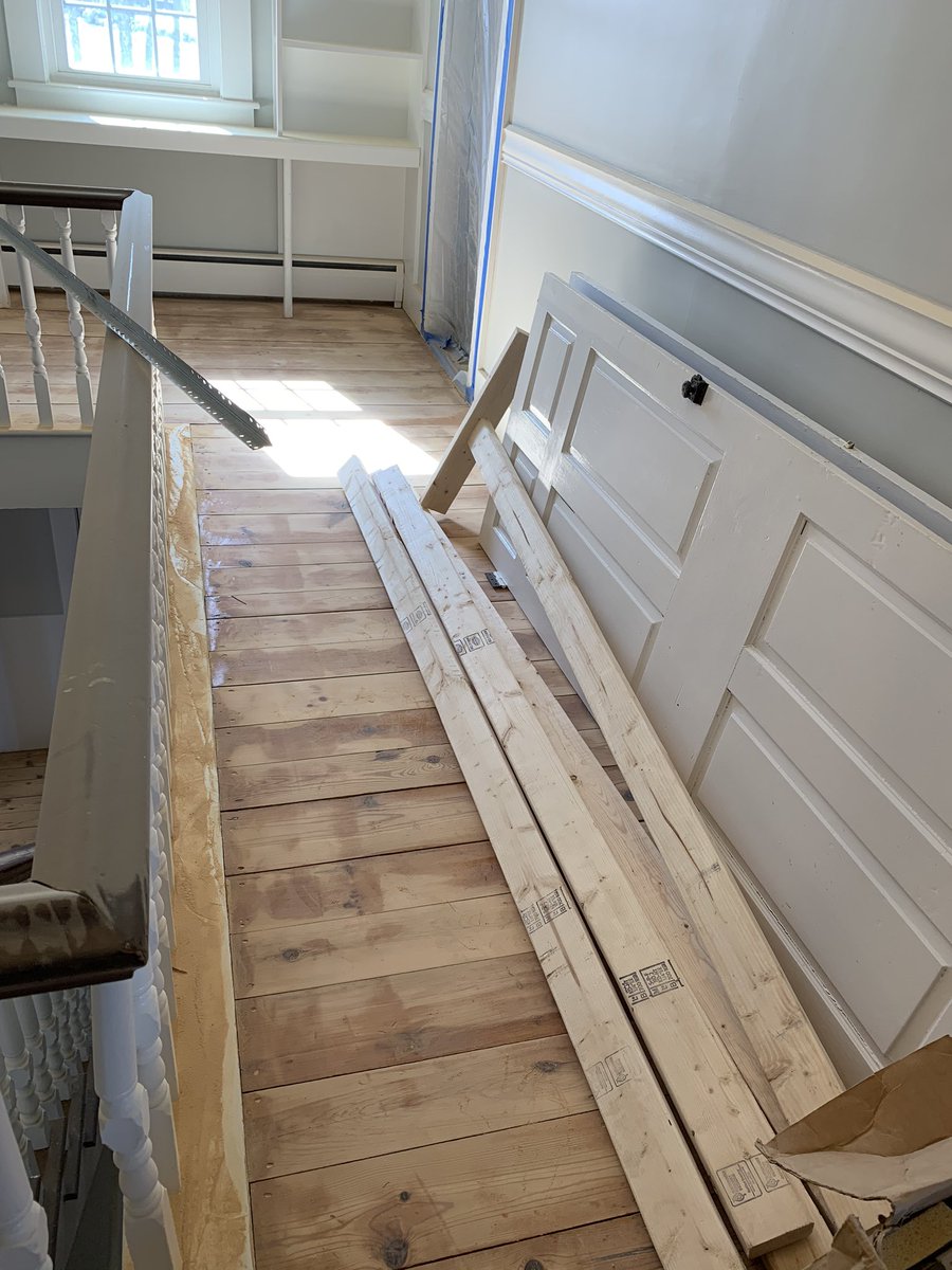 topoftheridgebb's tweet photo. Dust. So much dust. But floors are almost ready to get a good dose of poly, at last! #renovation #oldhouse #somuchdust #topoftheridgefarmbnb #openingsoon https://t.co/AE9md5w1cu