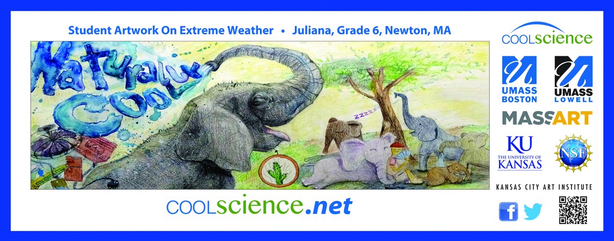 Juliana, a 6th grader from Newton, is a Cool Science 2020 Winner. Her artwork entitled “Naturally Cool” will be put on public display inside several Merrimack Valley Regional Transit Authority buses.