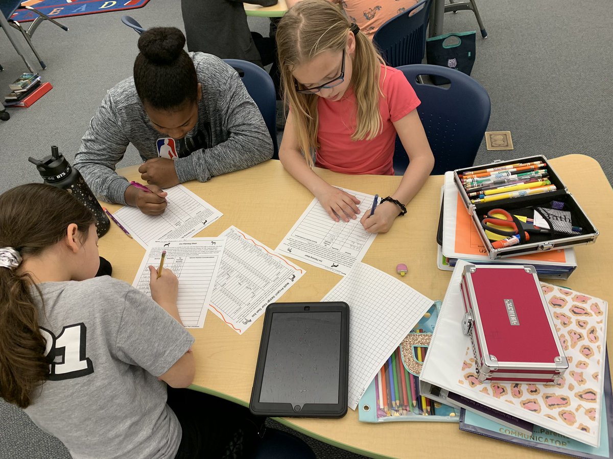 TabiTheTeacher's tweet photo. Thank you, Mrs. Munsterman, for designing such a fun mathematical maker space while my classroom is getting painted! We’re having lots of fun measuring area and perimeter while also being creative with our zoo designs! @books_bind https://t.co/EZdpfNRQ3q
