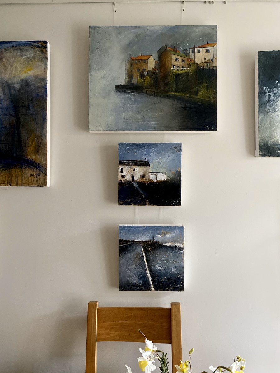 staithesartist's tweet photo. Doing some rehanging. Not enough space! #openupstudios https://t.co/kBVSAzsp4v