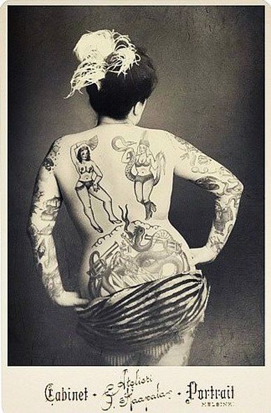 Vintage tattoo glamour outdoor