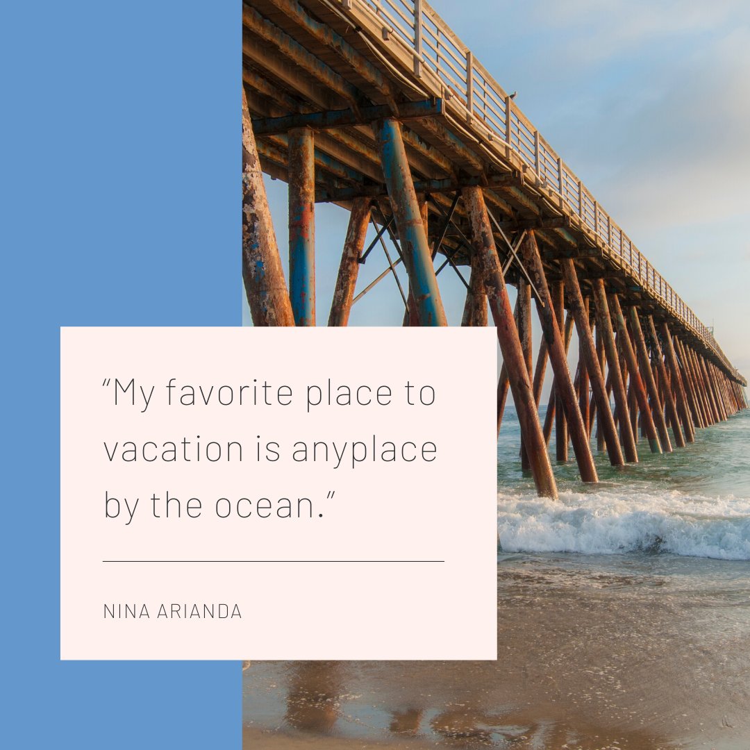 “My favorite place to vacation is anyplace by the ocean.” – Nina Arianda #VacationArtfully #VisitPensacola