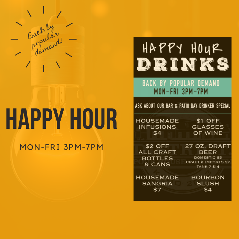 We lost an hour of sleep this weekend, but look on the bright side, we're one hour closer to HAPPY HOUR! #DaylightSavings #SpringForward #HappyHour