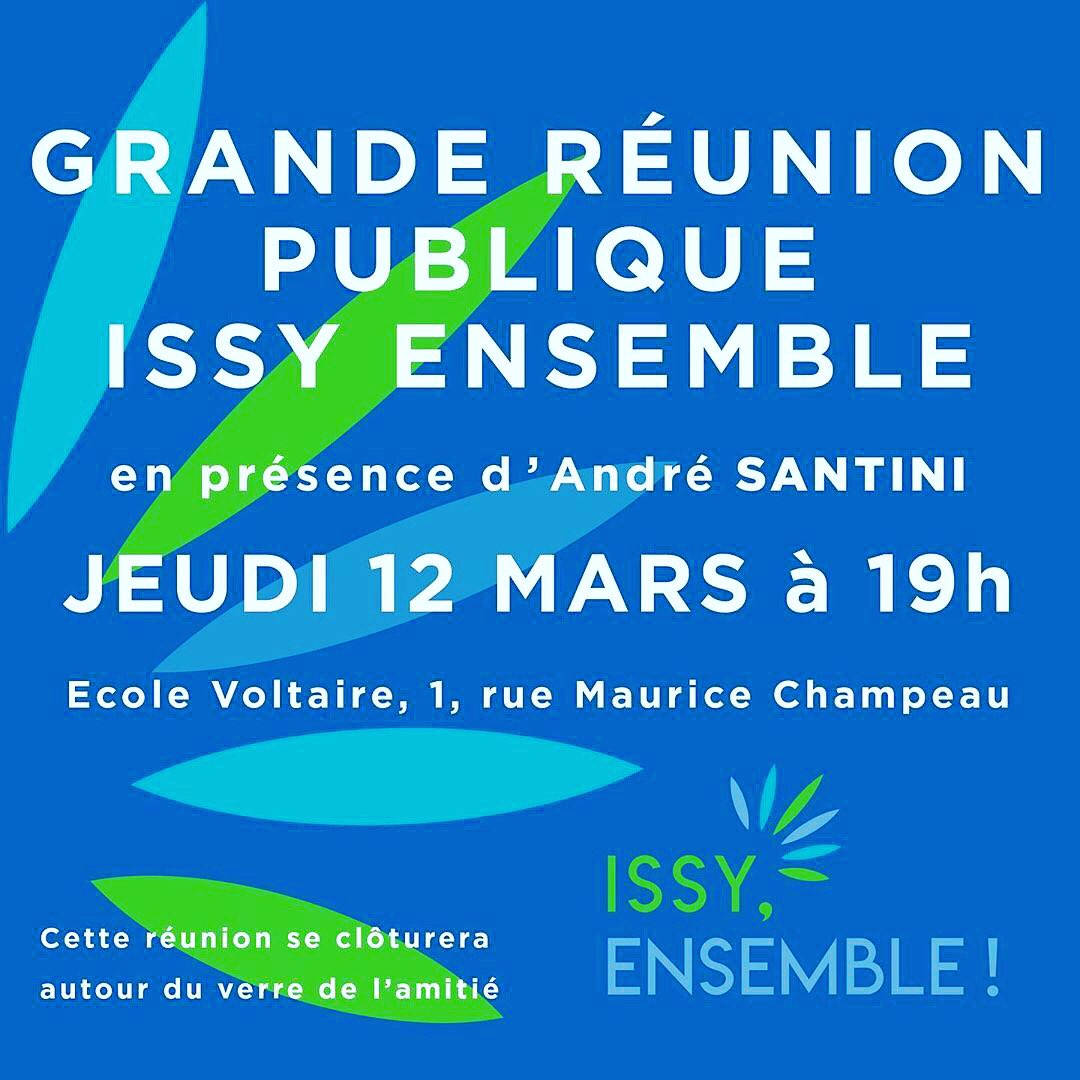 FTridera's tweet photo. Venez rencontrer André Santini et son équipe de colistiers autour d’un verre de l’amitié #IssyEnsemble @Santini_2020 #Municipale2020 https://t.co/yADoI8oTrS