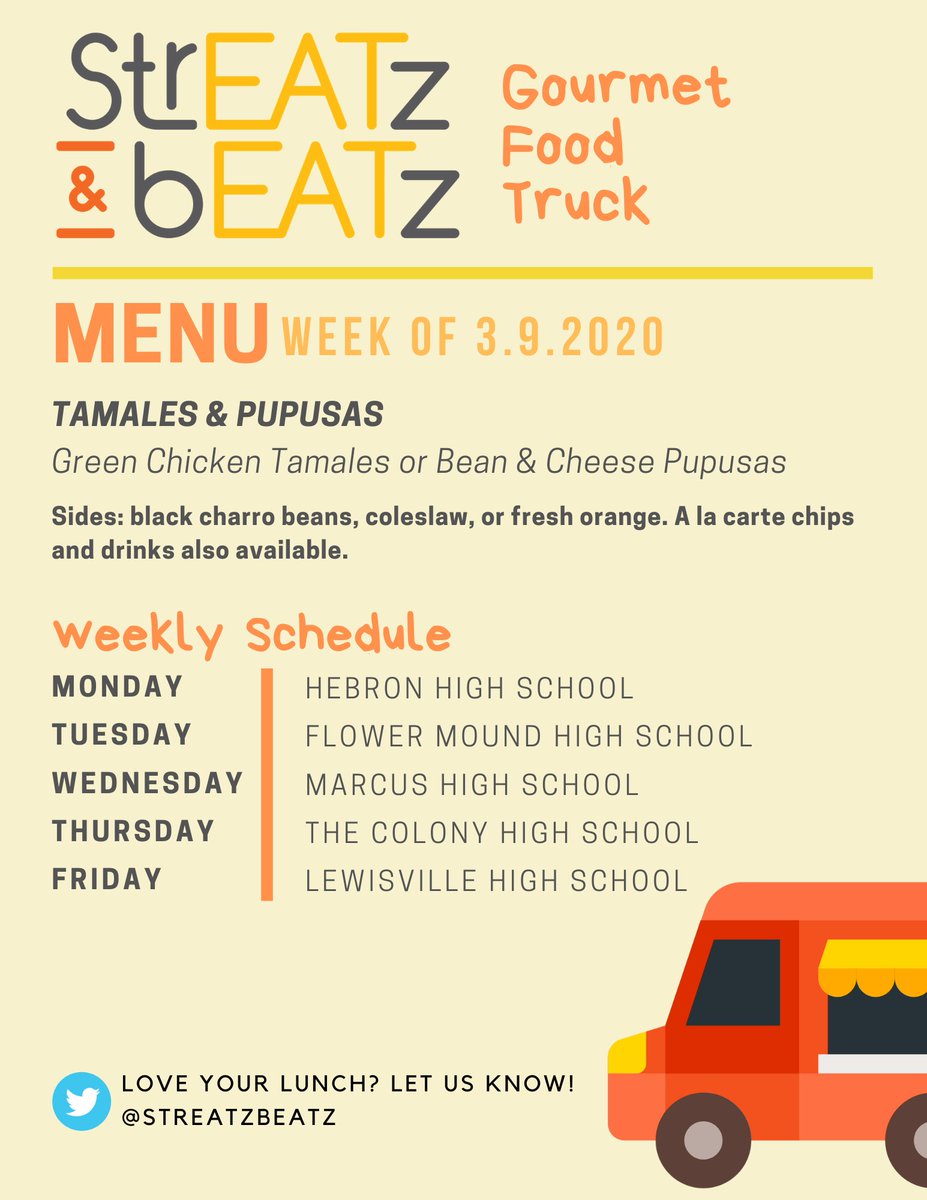 ¡Feliz lunes! Stop by this week for Green Chicken Tamales or Bean &amp; Cheese Pupusas!