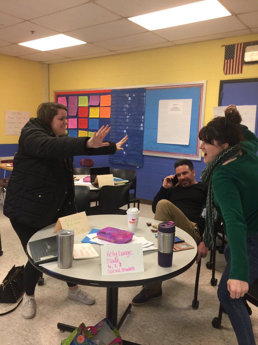 TKaneEdu's tweet photo. At NBU today, MS Team F explores how to cultivate a #studentcentered learning culture characterized by high expectations. #expectmoregetmore #NBUshift https://t.co/BOFLg95F5J