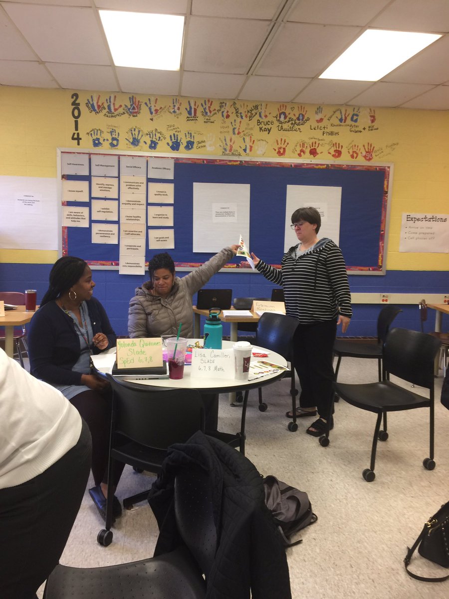 TKaneEdu's tweet photo. At NBU today, MS Team F explores how to cultivate a #studentcentered learning culture characterized by high expectations. #expectmoregetmore #NBUshift https://t.co/BOFLg95F5J