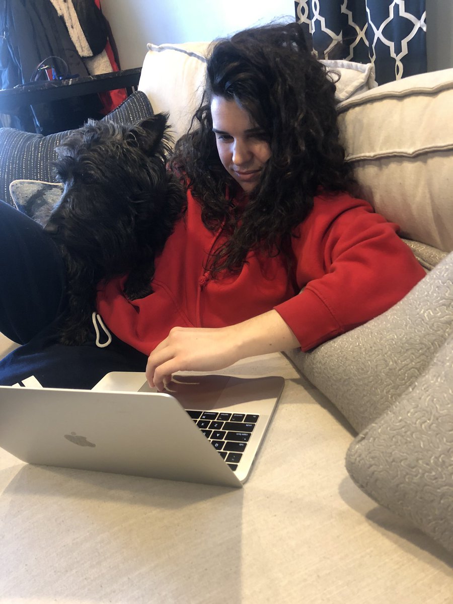 I didn’t take everyone’s WFH advice on still making yourself look presentable...However, I did invest in a pet for two weeks!

#lovewhereyouworkfromhome #dogsitting #perfecttiming #whosmellsworse #prettygirlies #expensereport