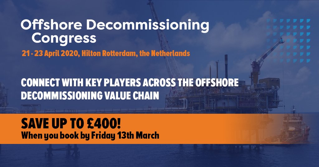MaritimeIC's tweet photo. Book by Friday (13 March,) for #OffshoreDecom and you could save up to £400. Find out more here -> https://t.co/H3Zf9izUl8 #Innovation #Tech #Maritime https://t.co/JMn1jttvtI
