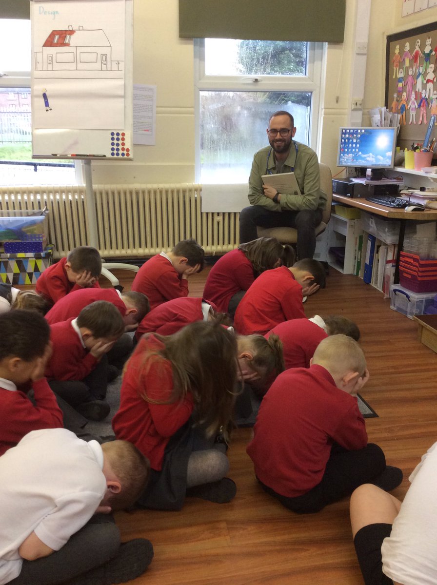 EastwayPrimary's tweet image. We have a familiar face back in year 1 today for secret reader...Mr Doherty #secretreader #cantstayaway