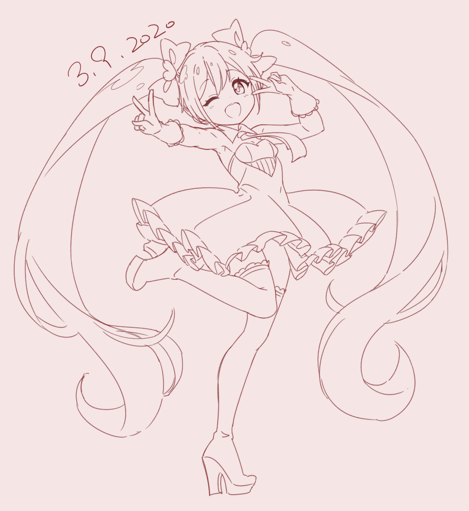 初音ミク 「ミクちゃ…! 」|じがてさん🌸のイラスト