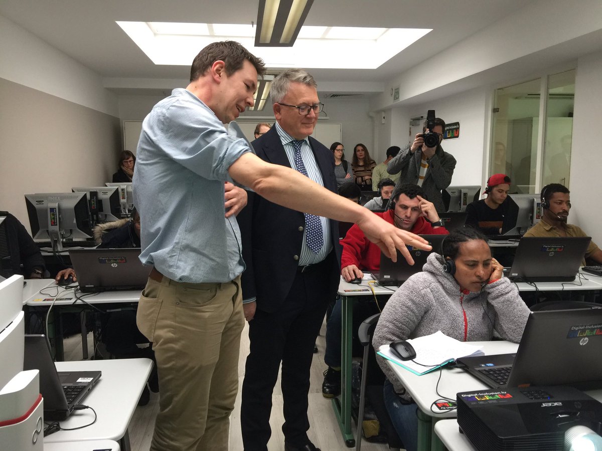 Yuriko_Backes's tweet photo. The « https://t.co/82U6AGrcSY » project in 🇱🇺 is a great example of 🇪🇺 #ESF supported project for #inclusion via #training of #refugees #jobseekers in our society #Digi4all #DigiCoach 👏👍 Visit today by Commissioner @NicolasSchmitEU #EUaddedvalue #BestPractice #EUandME 🇱🇺🇪🇺 https://t.co/KkpAkR7F9H