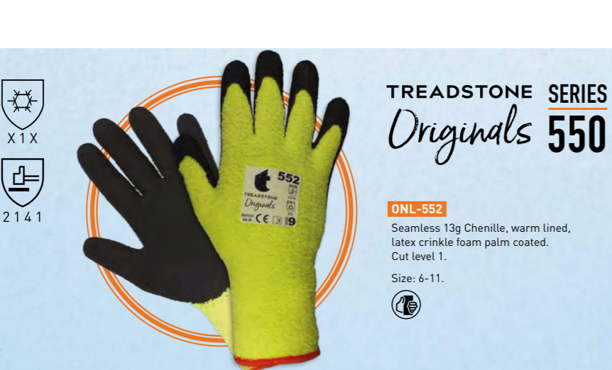 Introducing ONL-552, from Treadstone Safety. Cozy winter gloves for cold outside work. Superb grip with latex crinkle foam palm... Incredibly soft and comfortable... Free trial pair to the first 10 new business enquiries to sales@treadstoneproducts.com #constructionuk #PPE