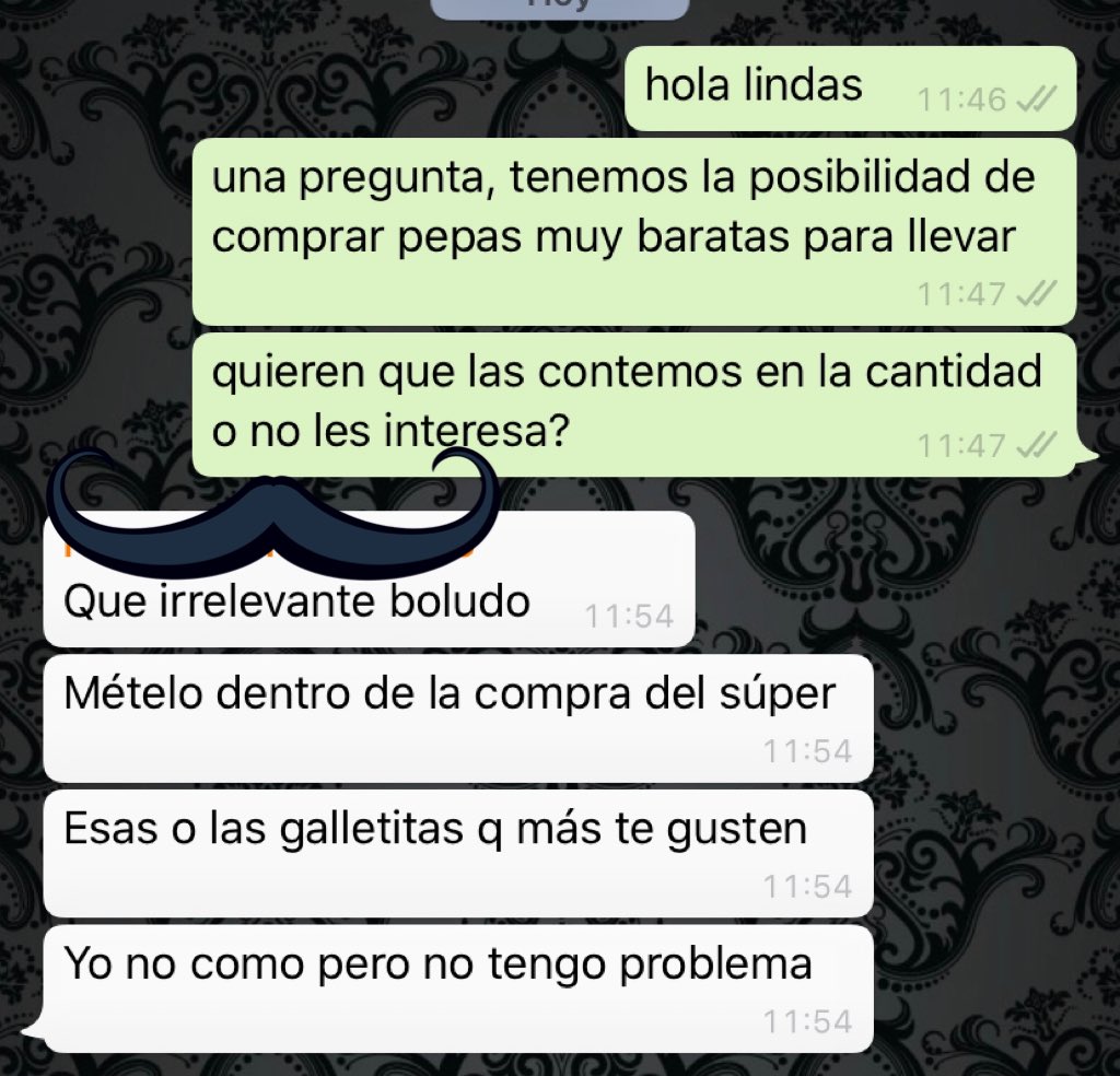 memolestatodo's tweet photo. En diez días me voy de vacaciones con mi primo y dos amigas y en el grupo se acaba de dar la siguiente charla. https://t.co/iBw5t8Xw9O