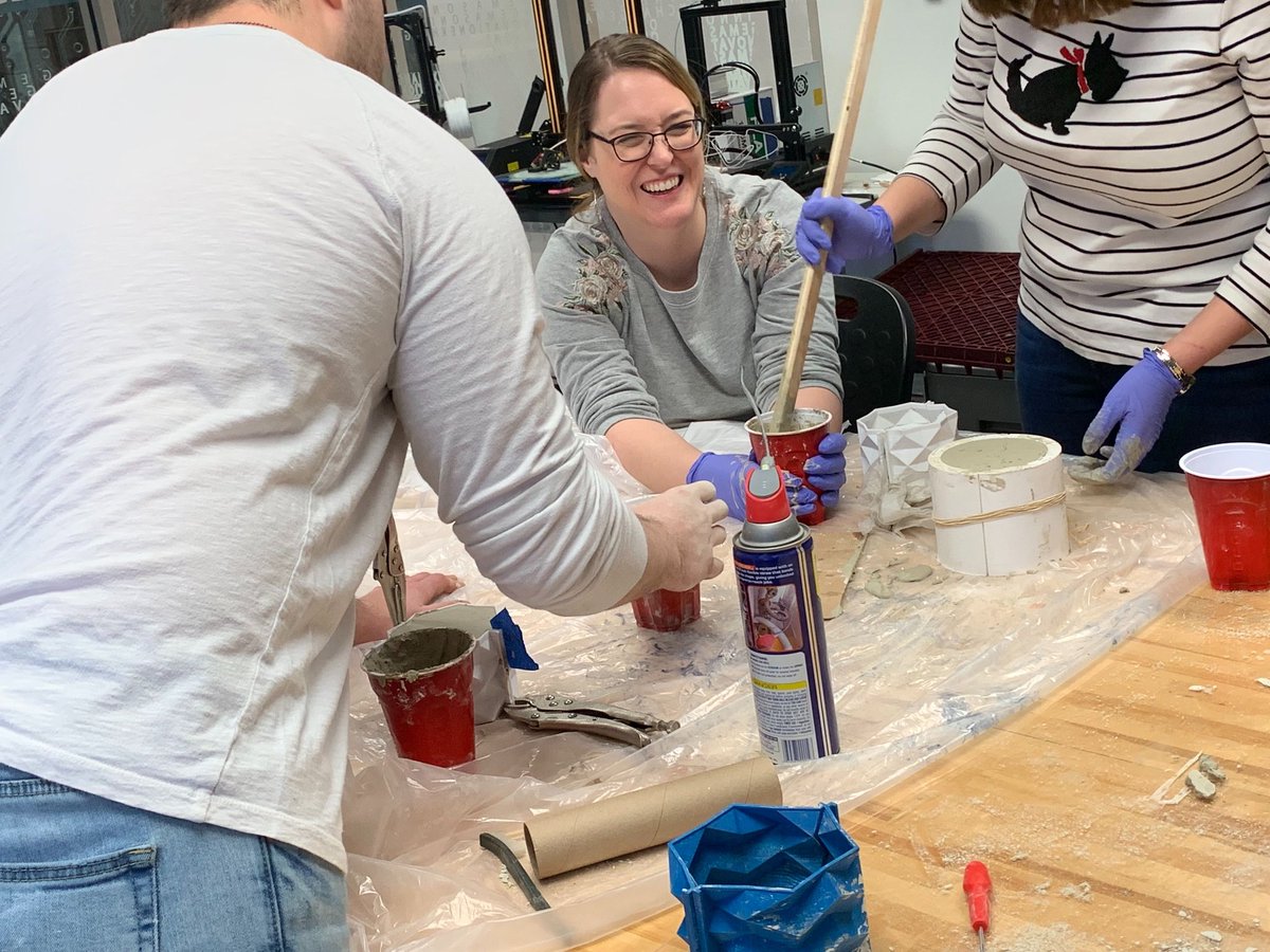 MIXatMason's tweet photo. We had a very successful Cement Planters Workshop by MIX Maker Cam for the #WeekOfMaking2020 last Friday at MIX@Innovation. We would like to thank everyone who attended our workshops last week and we hope you have an amazing Spring Break! ๐
#MIXatMason https://t.co/rMXjDFr4yU