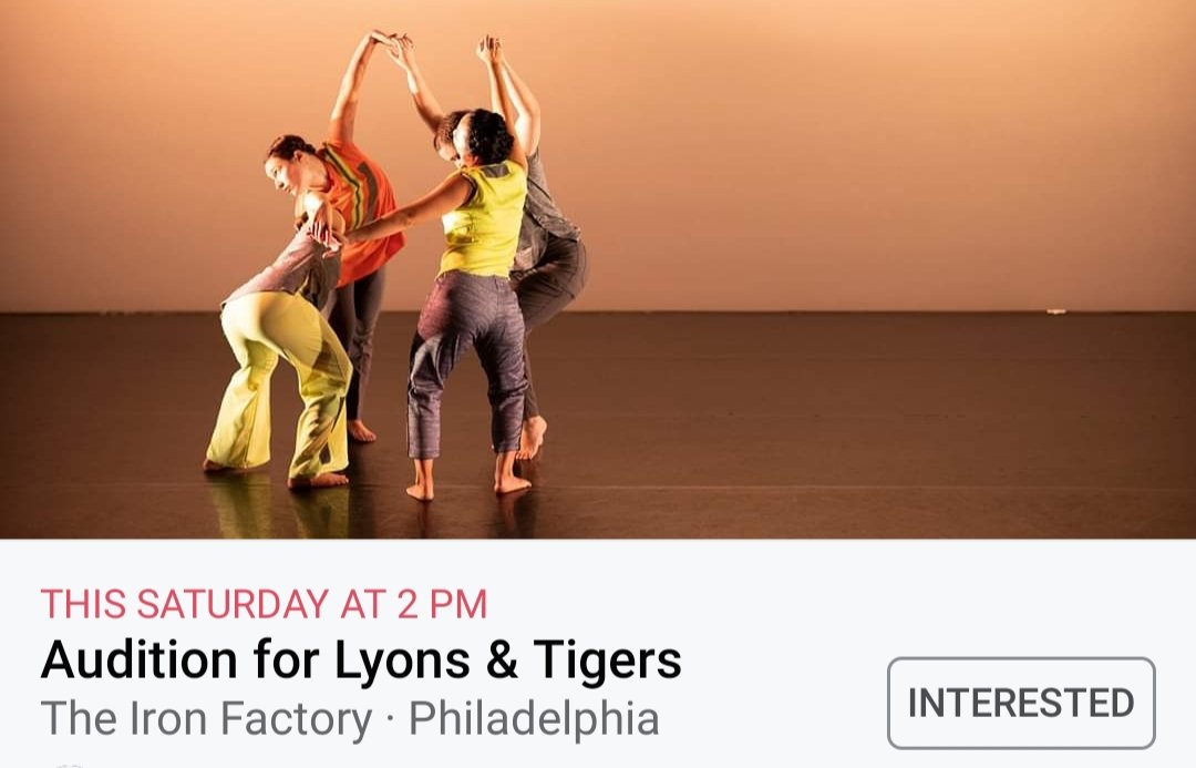 IronFactoryPHL's tweet photo. #Audition this Saturday, March 14 for Lyons &amp; Tigers, 2pm at The Iron Factory: https://t.co/Ev2N6eZx2b #phillydance https://t.co/yn4VeOI2Oz