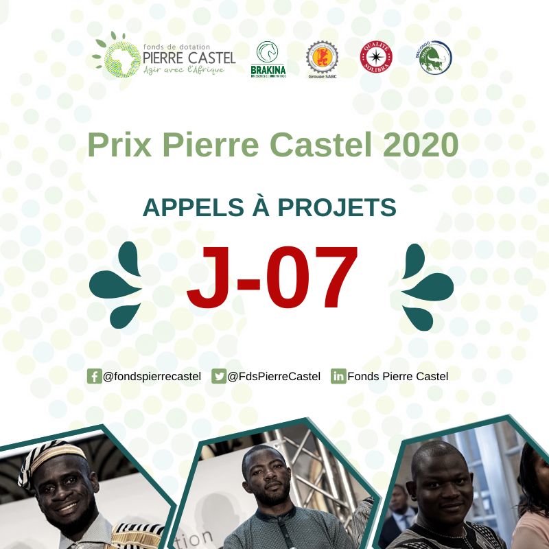 FdsPierreCastel's tweet photo. #PrixPierreCastel2020
⏰Plus que 07 jours avant le lancement des appels à projets au #BurkinaFaso , au #Cameroun, en #Côtedivoire et en #RDCongo .
Qui peut participer au Prix Pierre Castel 2020 ❓
Découvrez-le ici 👉https://t.co/bWd0rsYXnb https://t.co/CvCo8T3v6E