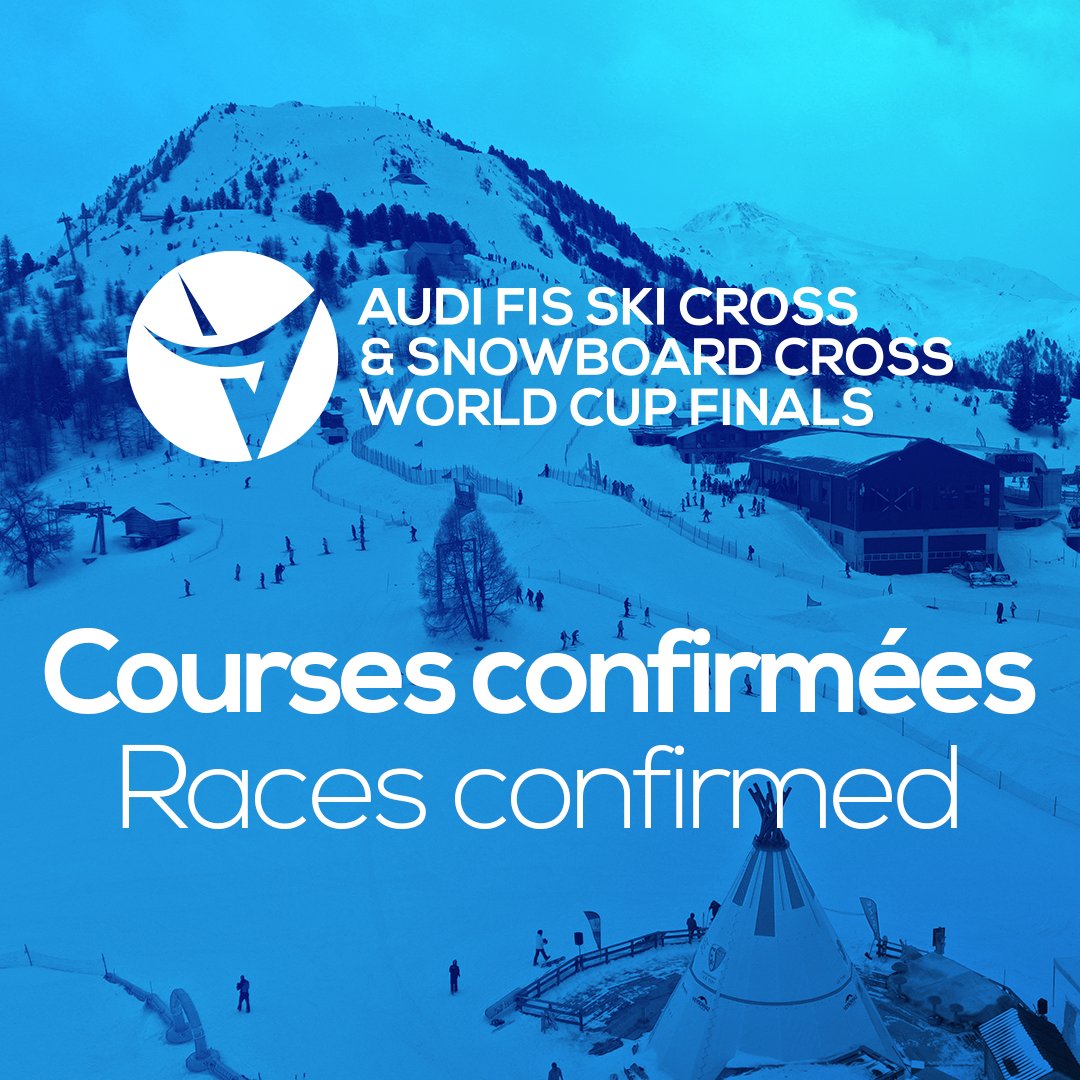 Veysonnazsuisse's tweet photo. Les Finales de la Audi FIS Coupe du Monde de Ski Cross et Snowboard Cross Sion-Veysonnaz sont confirmées pour ce week-end ! Tous les événements se déroulant à Sion et dans l’aire de course sont confirmés également. https://t.co/QmUBtez1f5