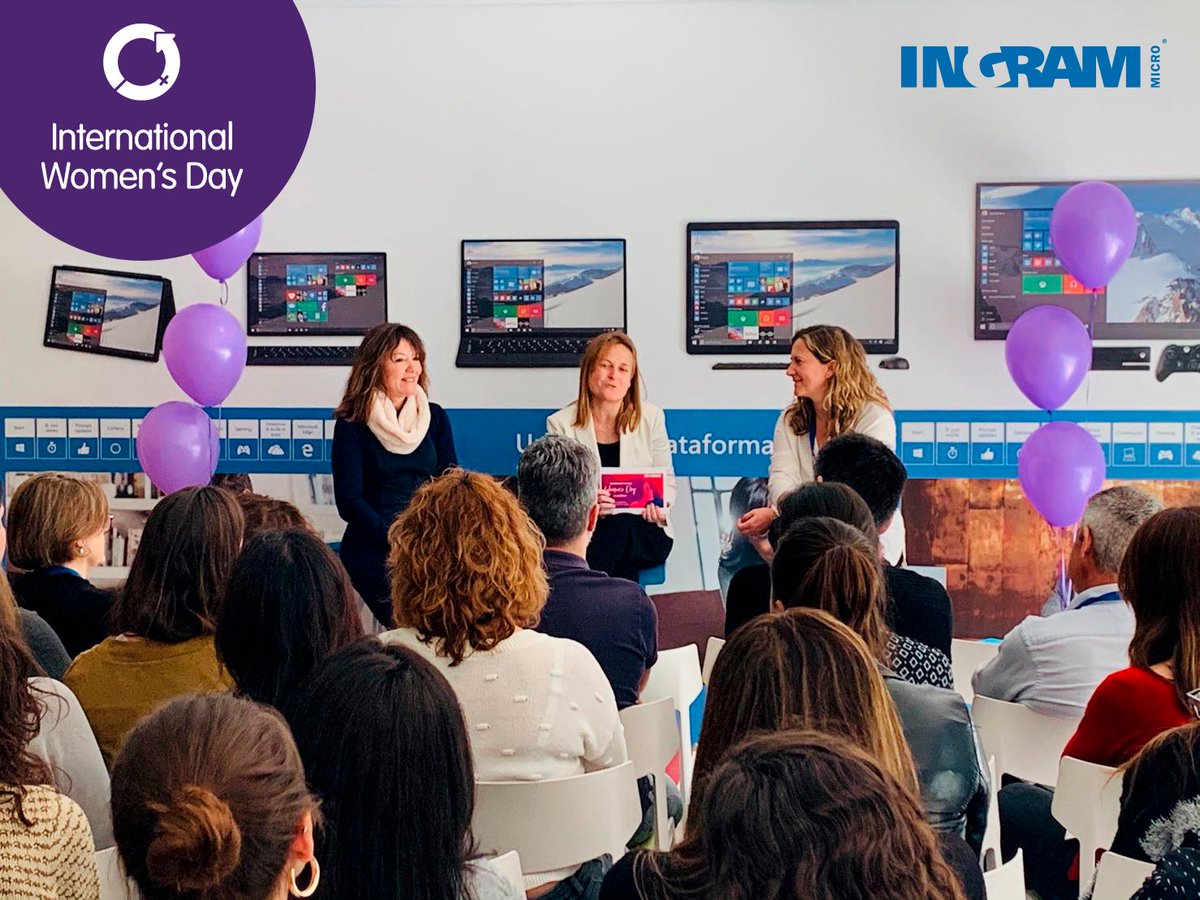 IngramMicroES's tweet photo. #IWD2020 Celebrando juntos que tod@s somos iguales, por el Día Internacional de la Mujer, Carolina Caso ha compartido con nosotros su experiencia y motivarnos a todos a perseguir nuestros sueños. 

¡Gracias Carolina y a todas por asistir! 💜

#EachForEquals | #IngramMicroES https://t.co/1nXYjWXHux