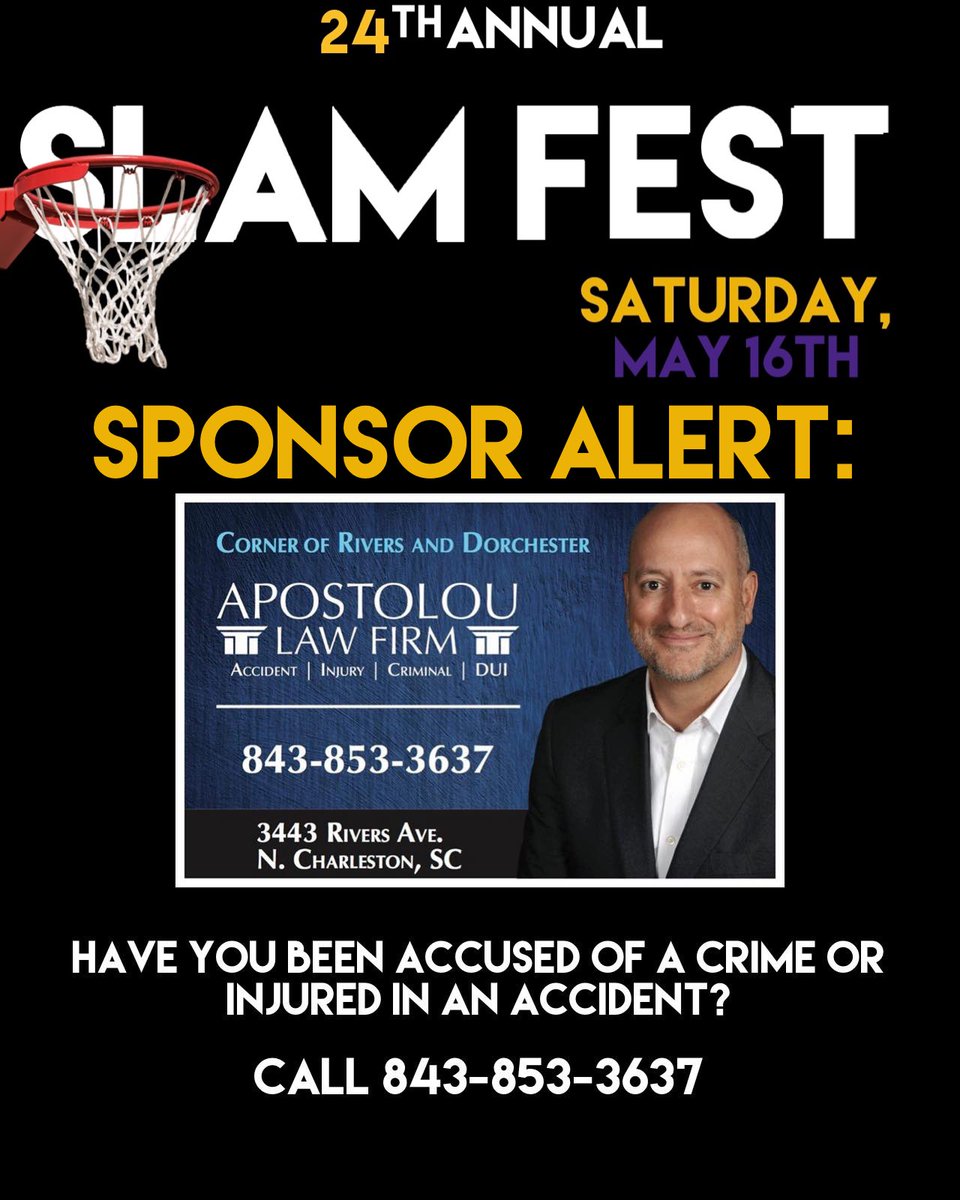 slam_fest's tweet photo. SPONSOR ALERT: 🚨🚨🚨🚨🚨🚨🚨🚨🚨

Thank you to Apostolou Law Firm for sponsoring the 24th Annual Slam Fest!

Have you been accused of a crime or injured in an accident? 

Call or stop by today! https://t.co/QhBTGfOJot