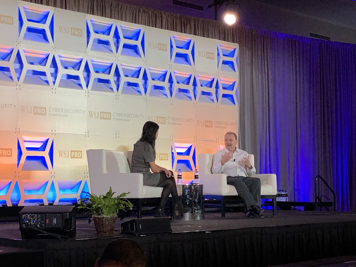 knash99's tweet photo. At #WSJCyber in Charlotte, NC, @SCastellWSJ interviews Rob Arnold of Threat Sketch about how not to break the bank on #cybersecurity tools . follow @WSJCyber for more. https://t.co/oh7xGk1SyA