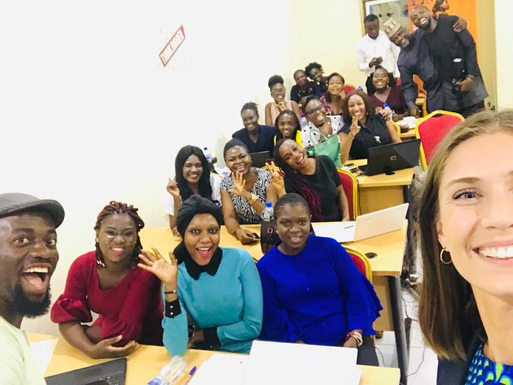 SwedeninNigeria's tweet photo. Kudos to members of @WikimediaNG for gathering 30 female Nigerian journalists in Lagos today to close the gender gap online by creating &amp; improving existing @Wikipedia articles about Nigerian women!✍🏽

Let’s close the G  A  P together! 💪🏼

#WikiGap
#IWD2020
#SwedenInNigeria🇸🇪🇳🇬 https://t.co/fgvMvBEcc0