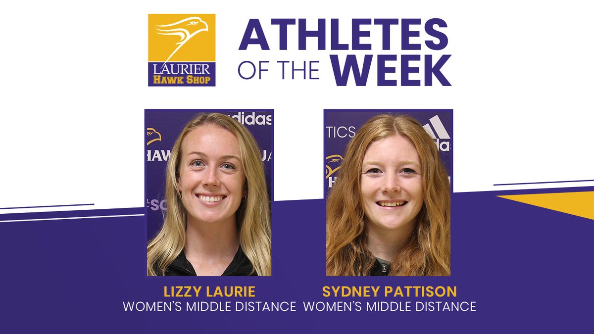 WLUAthletics's tweet photo. This duo celebrated #InternationalWomensDay all weekend and put their names in the record 📚! @Lizzy_Laurie and @sydneyp_16 are our Athletes of the Week! 

Laurie➡️🥈 in 3000m (PB⏰) at U SPORTS
Pattison ➡️🥉 in 1500m (PB⏰) &amp; 5⃣th in 1000m at U SPORTS

#SoarAbove https://t.co/OKAqYRDeip