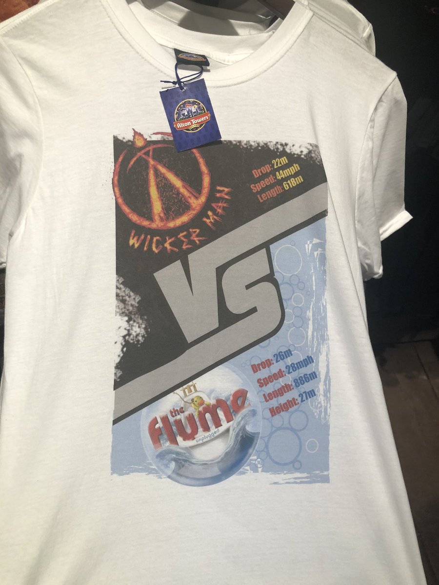 The next new VS T-shirt at <a href="/altontowers/">Alton Towers Resort</a> is 🔥 VS 💦, Man VS duck, with Wicker Man VS The Flume, but which is better?
