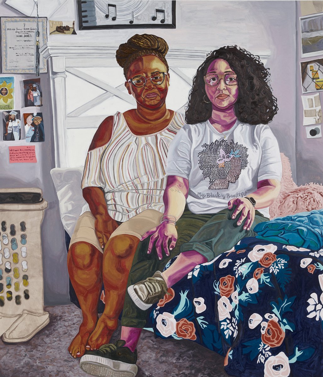 Portraits by American painter Jordan Casteel, 2010s, known for her large-scale oils depicting people from the communities in which she's lived and worked, including New Haven, Harlem, and Newark