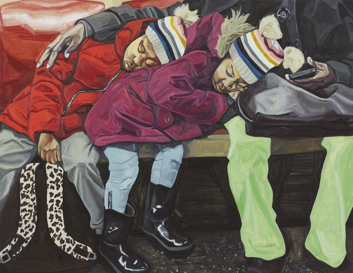 Portraits by American painter Jordan Casteel, 2010s, known for her large-scale oils depicting people from the communities in which she's lived and worked, including New Haven, Harlem, and Newark