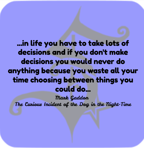 NetworkSigil's tweet photo. But in life u have to take lots of #decisions and if u don’t take decisions u wld never #doanything bc u would spend all ur time #choosing between things u could do. So it is good to have #areason why u hate some things and u like others. — Mark Haddon #quote #quotes #sigilvideo https://t.co/FErmSTal44