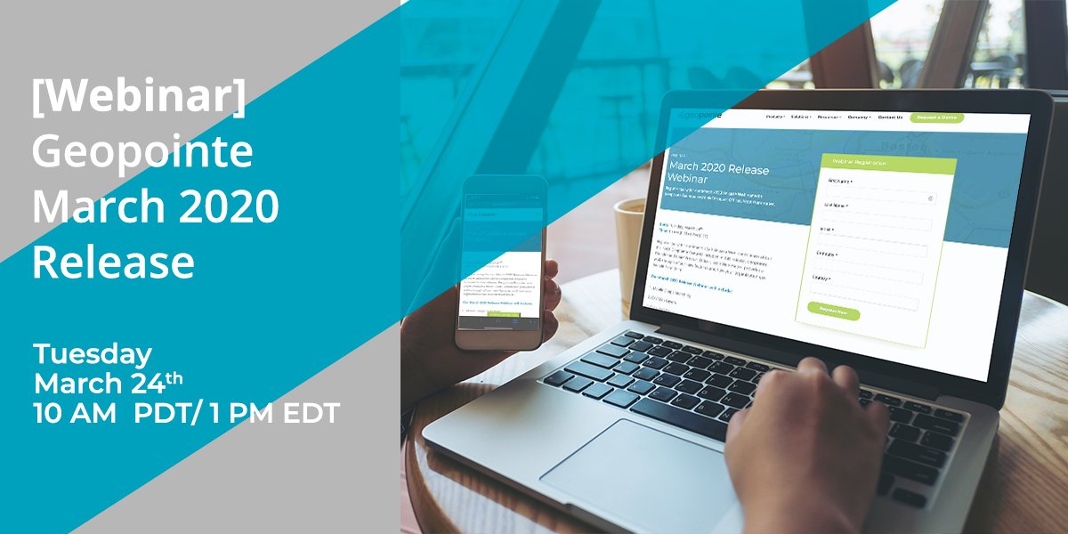 geopointe's tweet image. Geopointe&apos;s March 2020 Release is on it&apos;s way! Register today for our 3/24 webinar to get all the details of our latest release from Geopointe Founder and Chief Product Officer, Scott Hemmeter. #appyness #mappingmadesimple
bit.ly/32Pl1mU