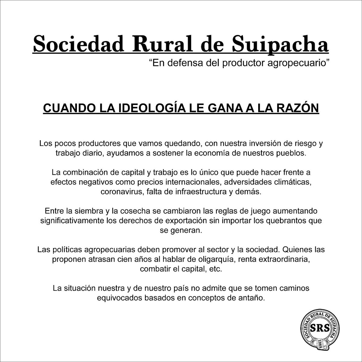 Sociedad Rural de Suipacha (@sruralsuipacha) on Twitter photo 
