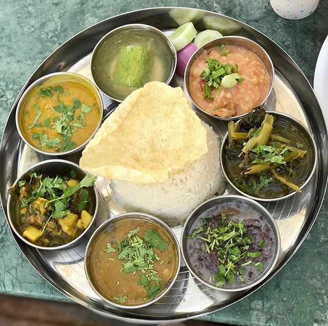 LiberatedState's tweet photo. Manipuri platter @DilliHaat - Not the best but I couldn’t wait to taste a little piece of home. whoever prepared the platter got over enthusiastic with the cilantro and put some in the desert as well - black rice kheer with cilantro 😂🤣
Anyhu, what I … https://t.co/UwLFzweQcB https://t.co/8ZAvp9kpTJ