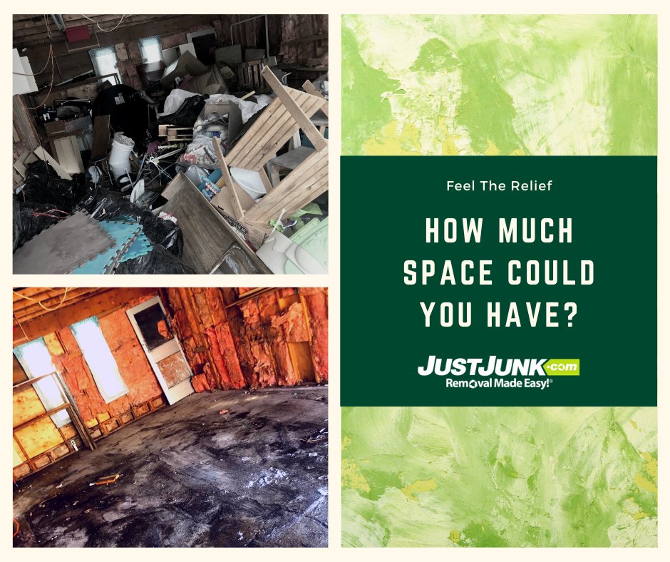 JustJunk's tweet photo. How much space could you clear up before spring comes?
Thanks to Steve and Misty in Winnipeg for this great photo and their awesome work cleaning this out!
#greatjob #junkremoval #takebackyourspace
https://t.co/SbroYza8og https://t.co/oRK1Ntq51K
