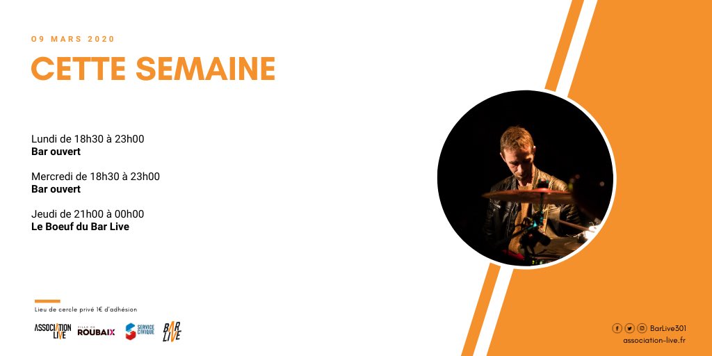 BarLive301's tweet photo. #programmation de la semaine au Bar Live https://t.co/755PpD5too