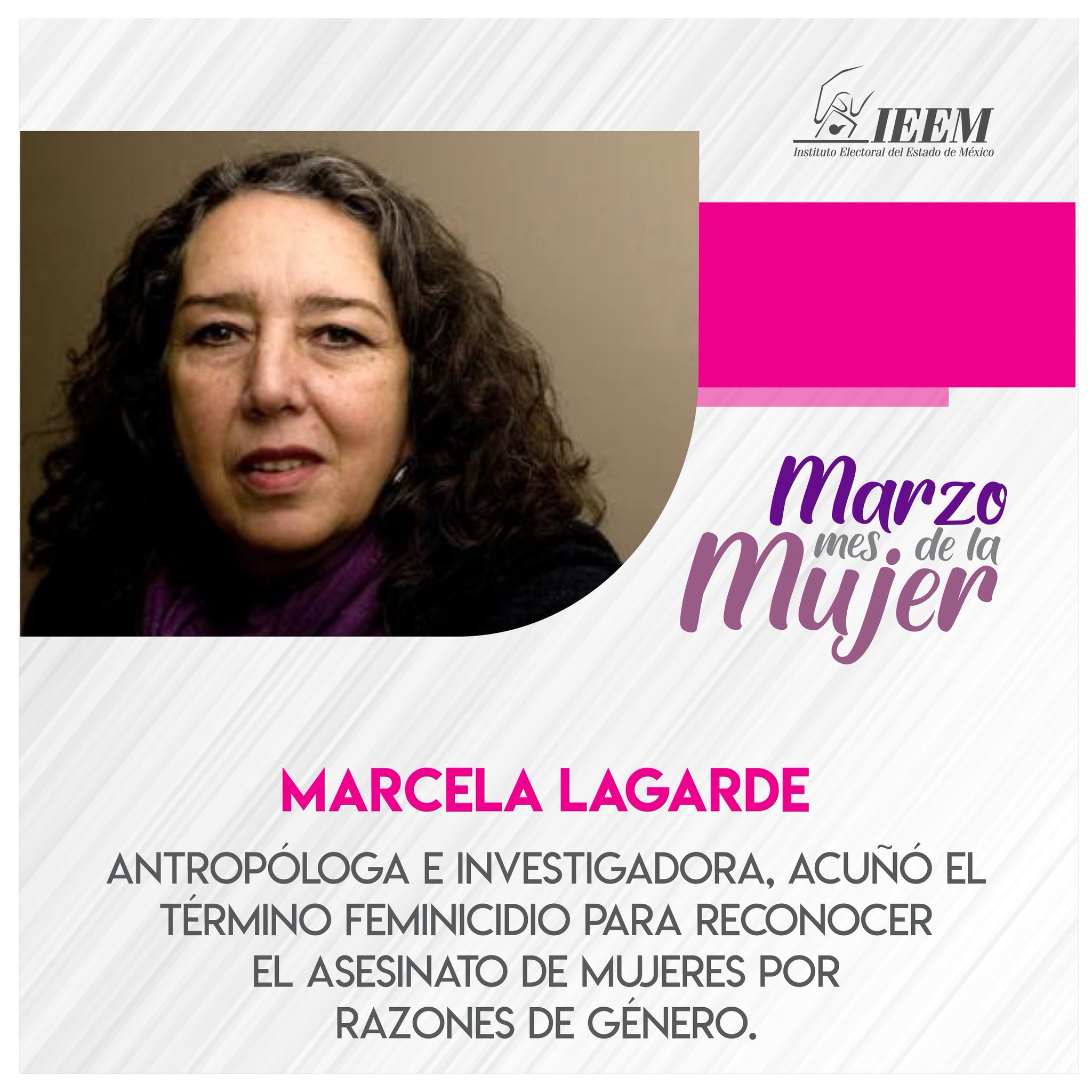 Tahití ventilación Espectador IEEM on Twitter: "¿Sabías que la investigadora Marcela Lagarde, fue quien  acuñó el término #Feminicidio para reconocer el asesinato de las mujeres  por razones de género? #Marzo #MesDeLaMujer https://t.co/G3ME5zk9VX" /  Twitter