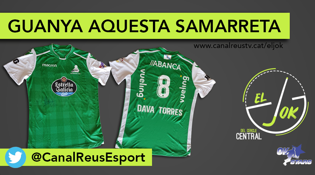 CanalReusEsport's tweet photo. 🏑#ELJOK | Vols guanyar la samarreta firmada de Dava Torres del @HockeyclubLICEO?
👉 Fes RT i segueix @CanalReusEsport
👉 Comenta quin jugador del @ReusDeportiu Miró t'està agradant més aquesta temporada
-
Amb el suport d'@okstars27
-
Bases: https://t.co/ZzYlk3e8o5 https://t.co/hQi4uB3hV3
