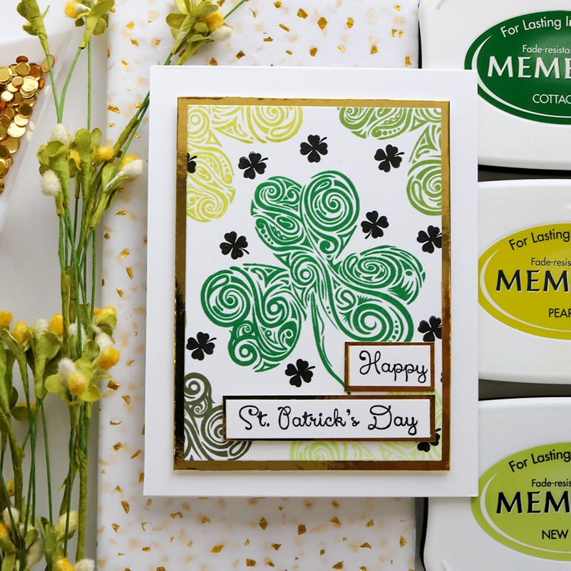 Imagine_Crafts's tweet photo. See How to Make a Set of Gorgeous Green St. Patrick's Day Cards. Lisa Mensing shows you how! #stpatricksday #luckoftheirish #imaginecrafts #march17th https://t.co/HW6YuDS0UQ https://t.co/Khdu987h3d