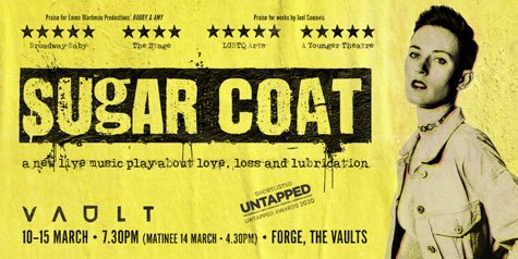 #SugarCoat opens TOMORROW! We can't wait to see this fierce female-led gig theatre show, full of pop-punk feminism with a live band. Head to @SugarCoatPlay to meet their cast and creative team😻🍭. 10-15 March, 7:30 (matinee 14th, 4:30). Don't miss out - vaultfestival.com/whats-on/sugar…