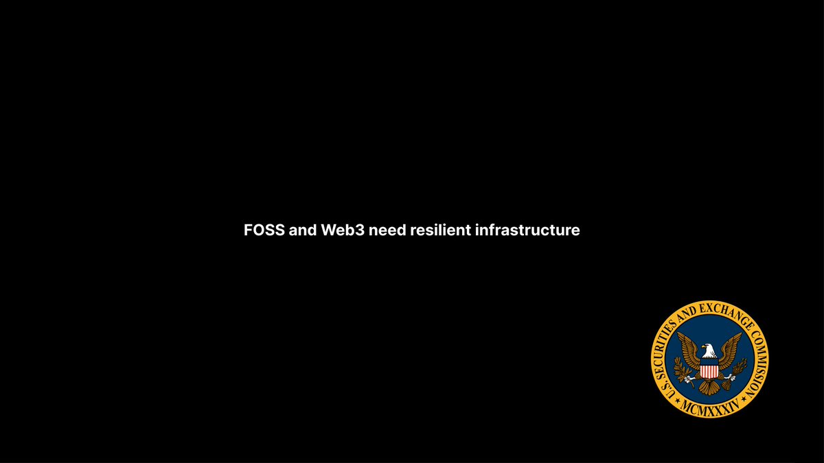 20/ FOSS & Web3 *needs* peer-to-peer.When building systems that are inherently disruptive and combative to the current system, we need resilient infrastructure. When institutions, corporations and governments want to take control, how do we keep them from doing so?