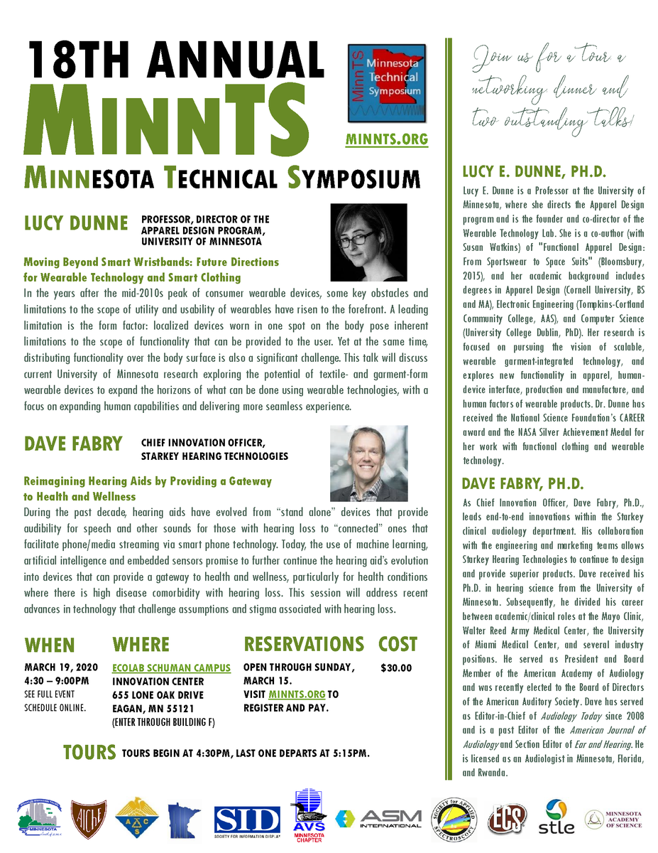 MinnesotaACS's tweet photo. MinnTS is just around the corner. Register now to come together with other local MN societies and learn about innovations in wearable technologies. See the attached flyer for more information. Registration can be found here https://t.co/lVG2iFkDTY https://t.co/el105xaXOv