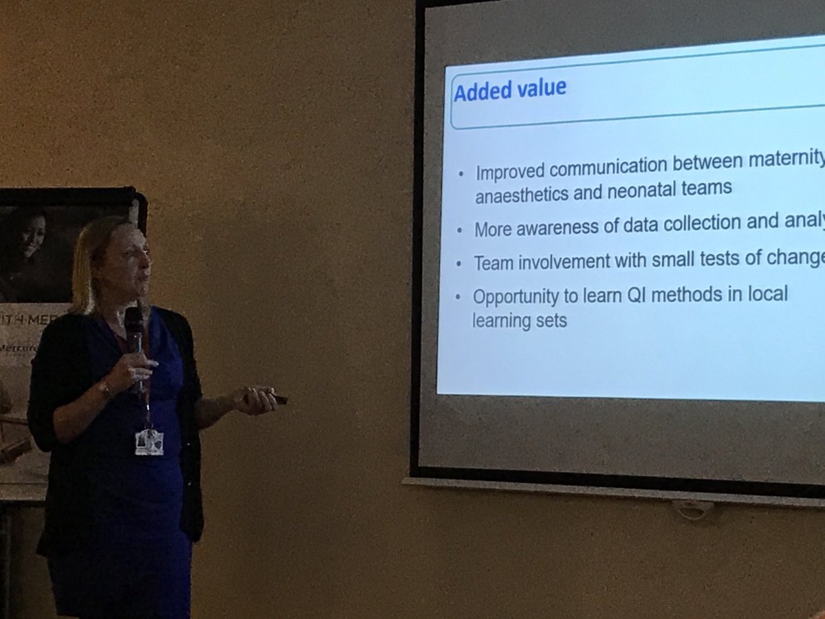 wendystobbs's tweet photo. Helen Purves from @tandgicft presenting with Rachel Alexander-Patton at @MatNeoSIP event in Manchester on the team’s improvement work around deterioration #matneoSIPlearning https://t.co/Mr2ButCuwv