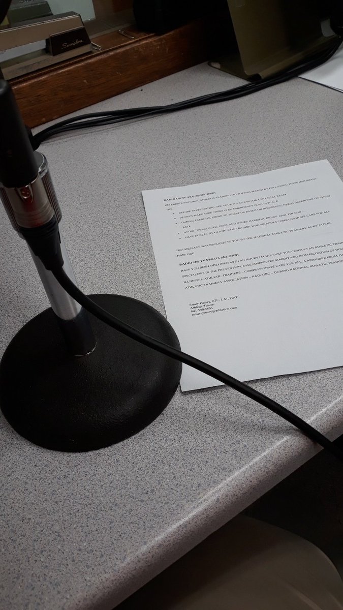 auksatc's tweet image. RT emilyp_atc: Recorded a PSA for NATA1950 #NATM2020 at KIOW this morning! #HealthCareThroughAction #NATM2020Challenge AcoATTeam