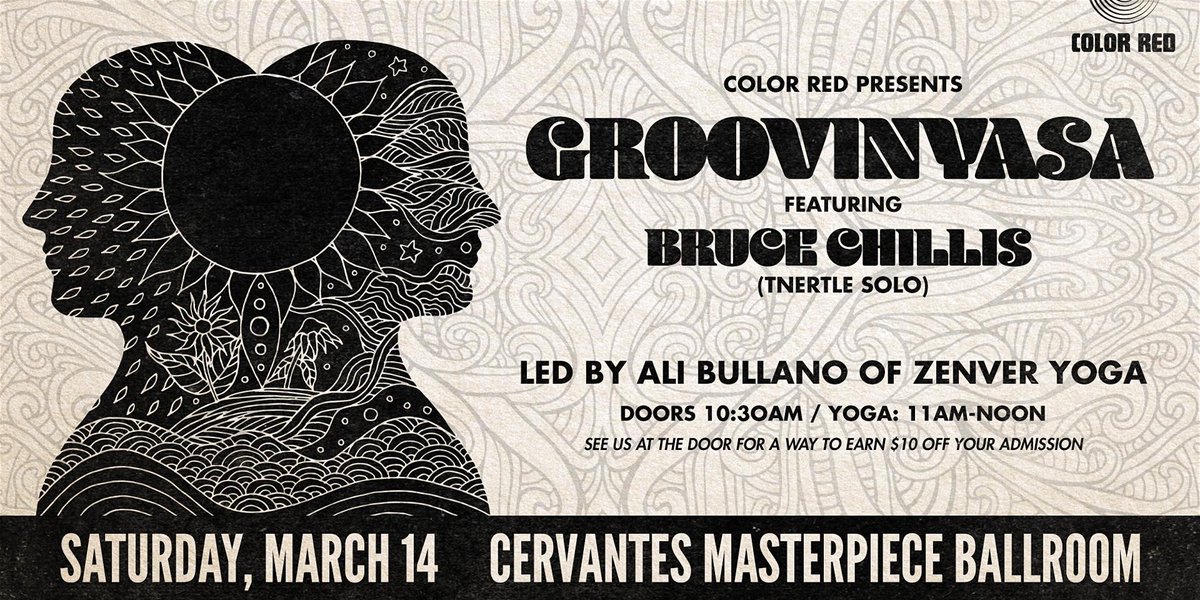 Cervantes Denver (@cervantesdenver) on Twitter photo <a href="/Groovinyasa/">Groovinyasa</a> fuses #vinyasayoga, live music, & meditation for a fun & heartfelt experience. Join us Sat 3/14 at <a href="/CervantesDenver/">Cervantes Denver</a> featuring music from Bruce Chillis (<a href="/TNERTLE/">TNERTLE</a> Solo) and led by #AliBullano of @ZenverYoga!
🎟: bit.ly/GroovinyasaChi… <a href="/Groovinyasa/">Groovinyasa</a> fuses #vinyasayoga, live music, & meditation for a fun & heartfelt experience. Join us Sat 3/14 at <a href="/CervantesDenver/">Cervantes Denver</a> featuring music from Bruce Chillis (<a href="/TNERTLE/">TNERTLE</a> Solo) and led by #AliBullano of @ZenverYoga!
🎟: bit.ly/GroovinyasaChi…