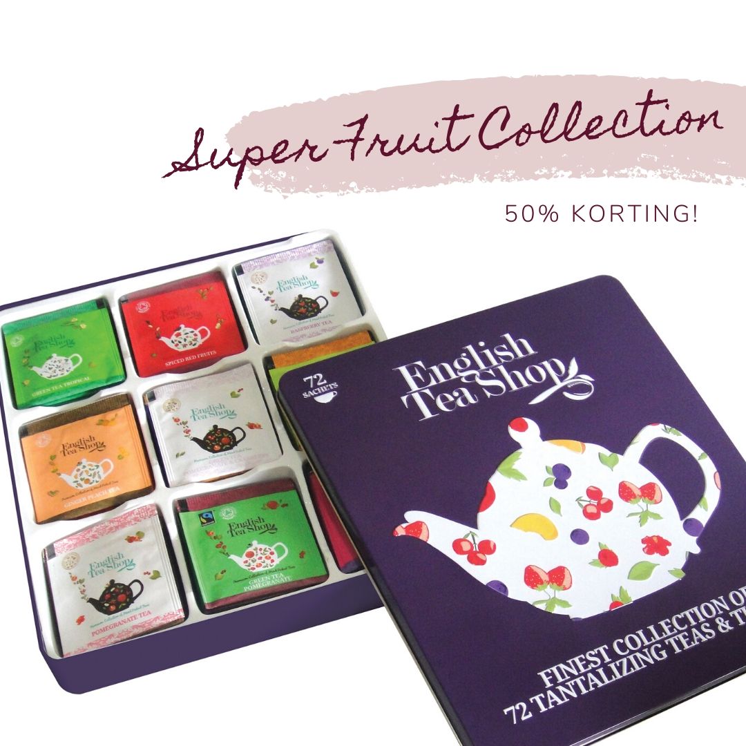 thee_specialist's tweet photo. Profiteer van deze prachtige actie! 50% korting op onze Super Fruit Collection van English Tea Shop. 72 los verpakte theezakjes van 9 verschillende fruitige smaken!

https://t.co/8wGLfWtWId

#actie #korting #webshop #thee #theetijd #EnglishTeaShop #SuperFruits #fruitthee https://t.co/2Rj7C9zjSQ